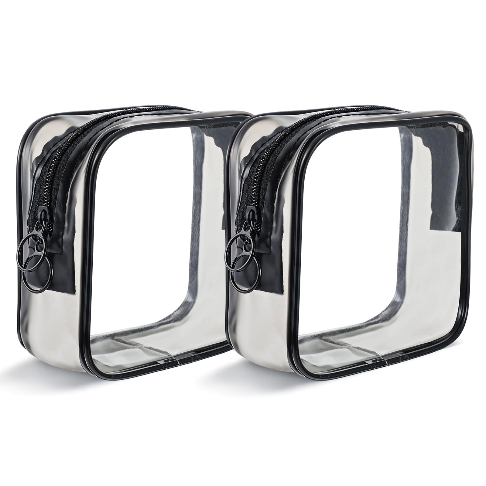 Giantree 2 Pack Small Clear Toiletry Bag, Clear Mini Zippered Travel Toiletry...