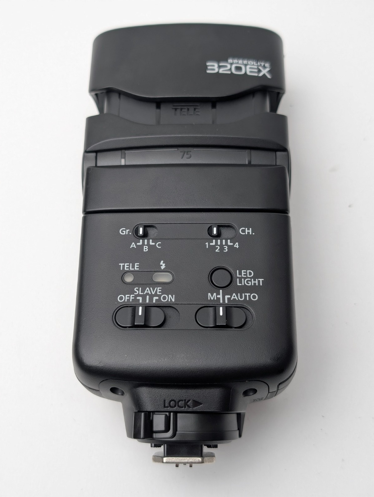 Canon Speedlite 320EX Flash w/ Case & Stand for EOS Cameras Tested Working
