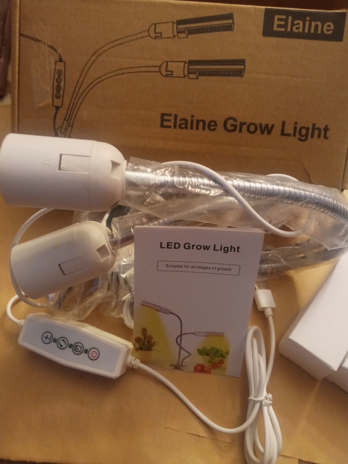 Elaine LED Grow Light for Indoor Plant  45W 88 LED Timing Grow Lamp