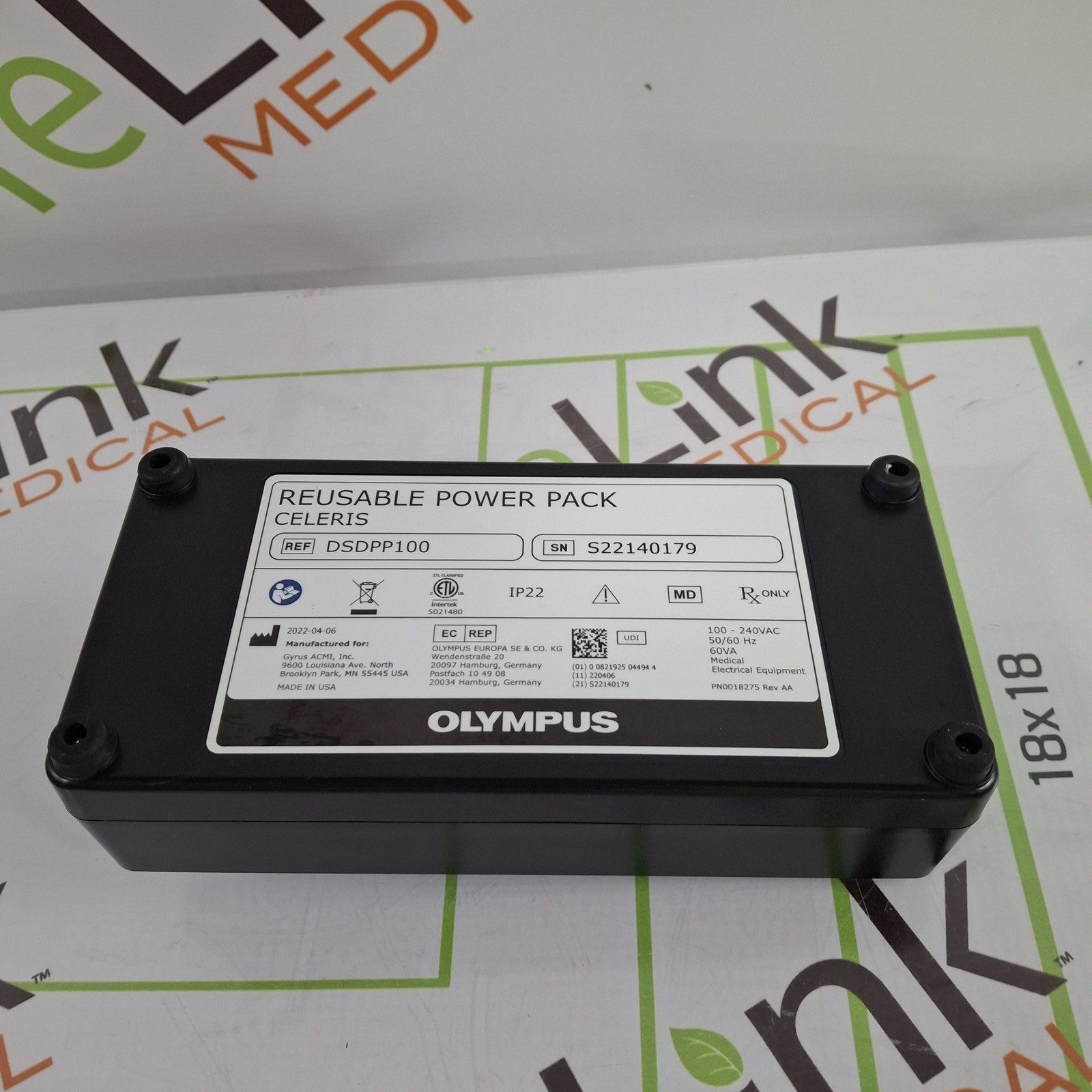 Olympus Celeris Reusable Power Pack