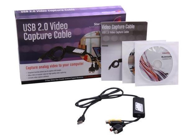 StarTech.com SVID2USB2 Video Capture Cable w/ S-Video & Composite RCA A/V