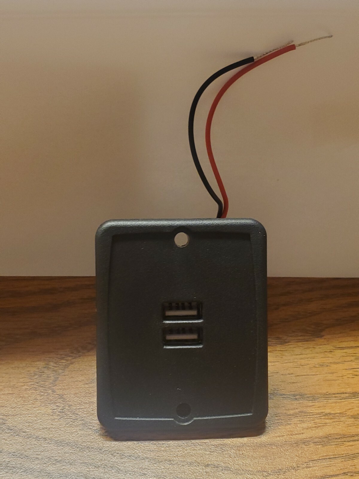 RV Dual-Port USB Charging Outlet 5V Black  CAMPER TRAVEL TRAILER-Without Light