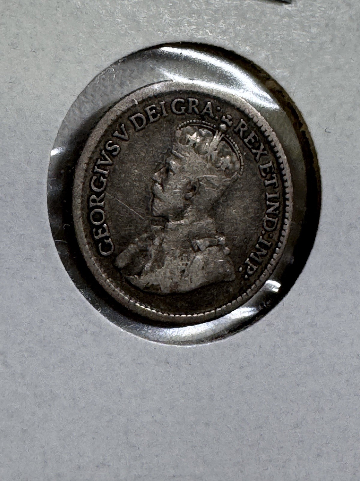 1914 Canada 5 Cents Silver Coin