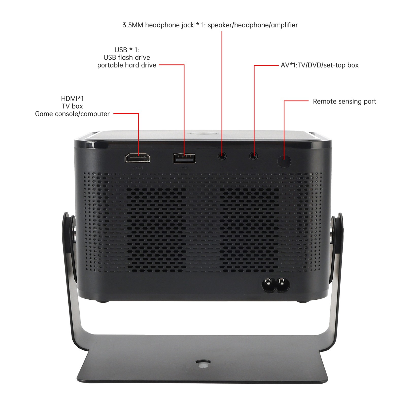 4K Projector Smart Android Projector Smart Voice Dual Frequency HD Projector US