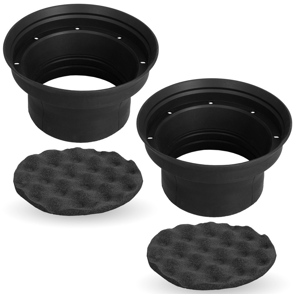 NVX XBAF65 6.5" / 6.75" Speaker Baffle Kit w/ Sound Damping