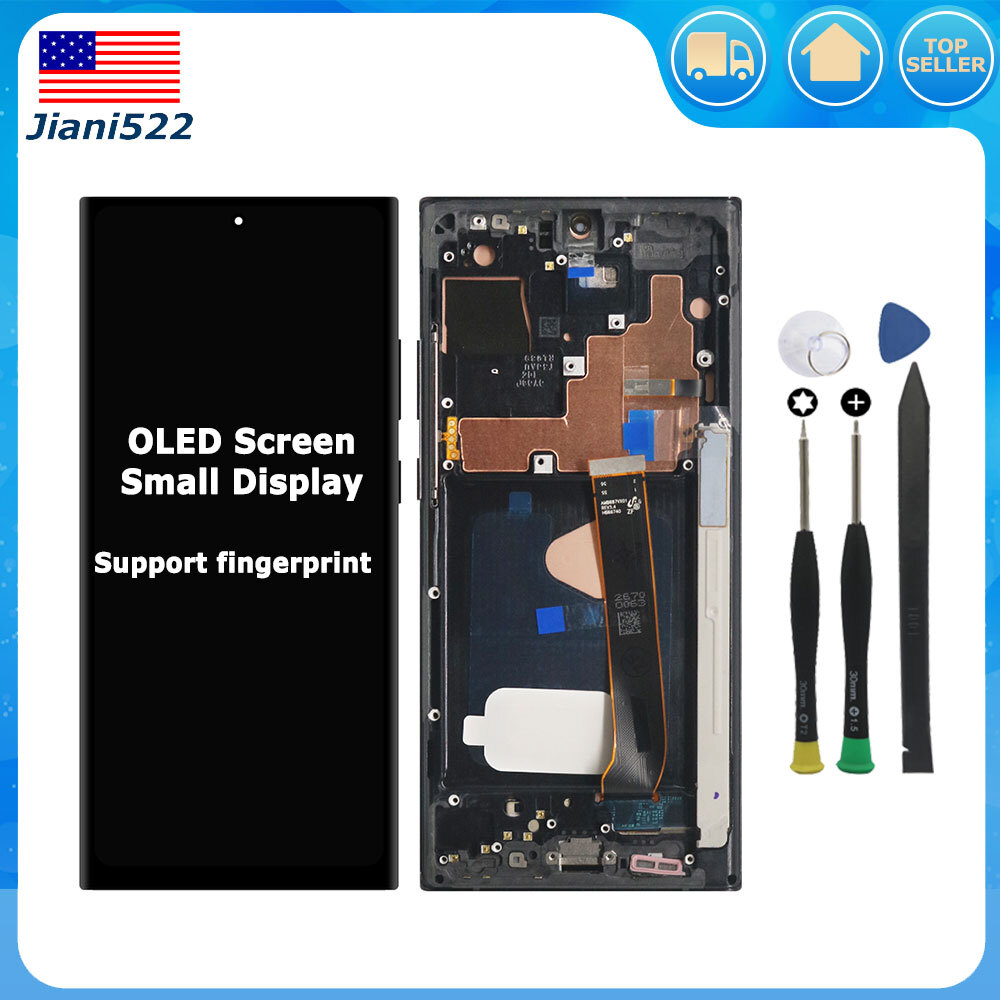 For Samsung Note 20 Ultra 5G N986U N986U1 OLED LCD Display Touch Screen Frame
