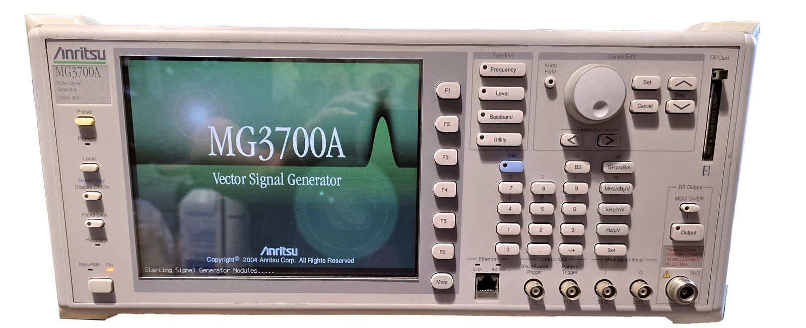 Anritsu MG3700A vector signal generator 3GHz OPT 021, 031