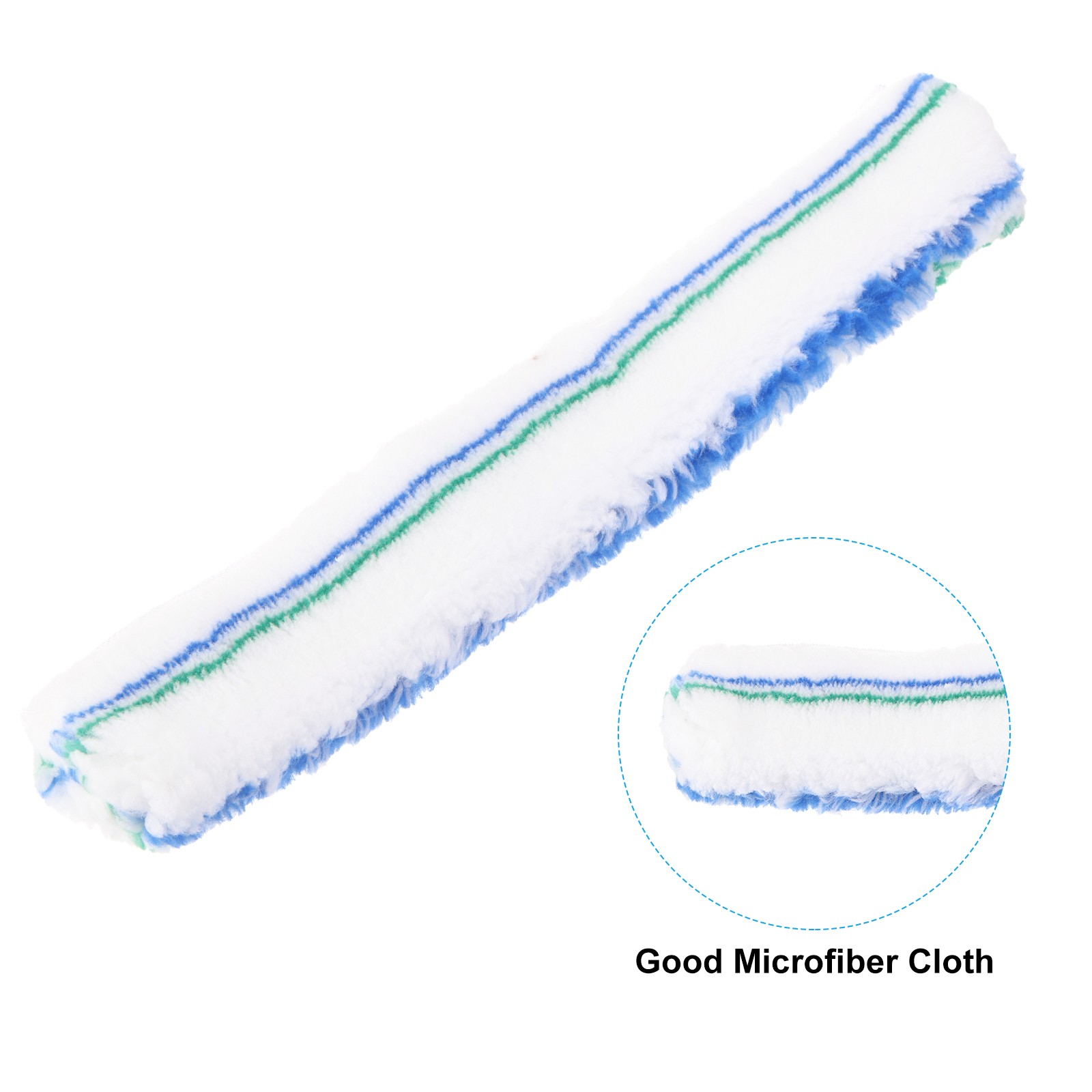 Microfiber Window Scrubber Replacement Head 13.78 Inch Blue/Green/White