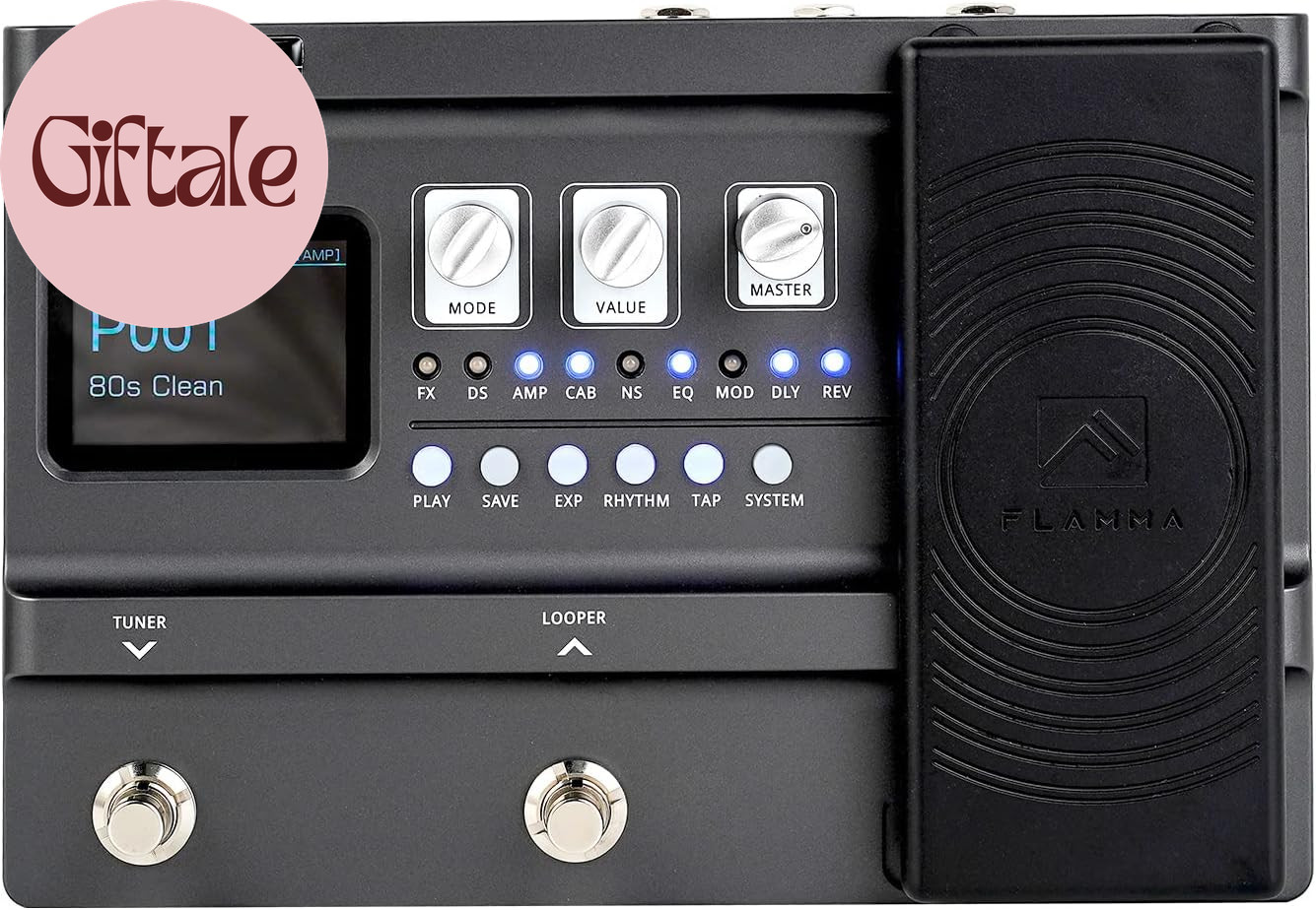 FX100 Guitar Multi-Effects Pedal with 55 Amp Models 151 Built-In Effects 80' Loo