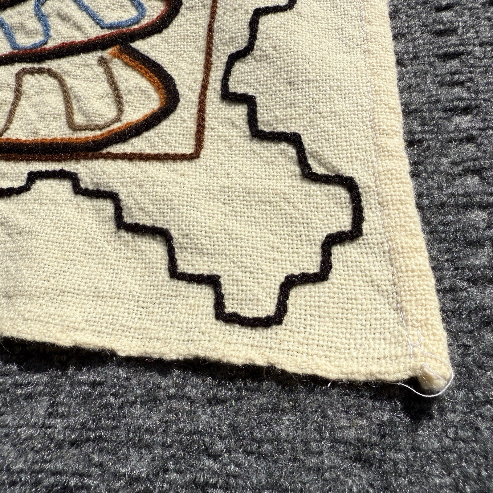 Vintage Folk Art Embroidery Peru "Matrimonio" 42”x23” Wall Hanging Wedding Gift
