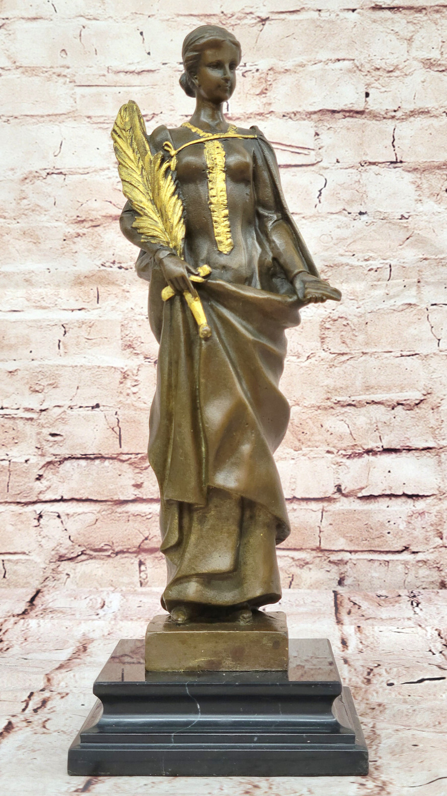 Genuine Bronze Love  Peace SIGNED Art Deco Hand Made by Lost Wax Method Gift