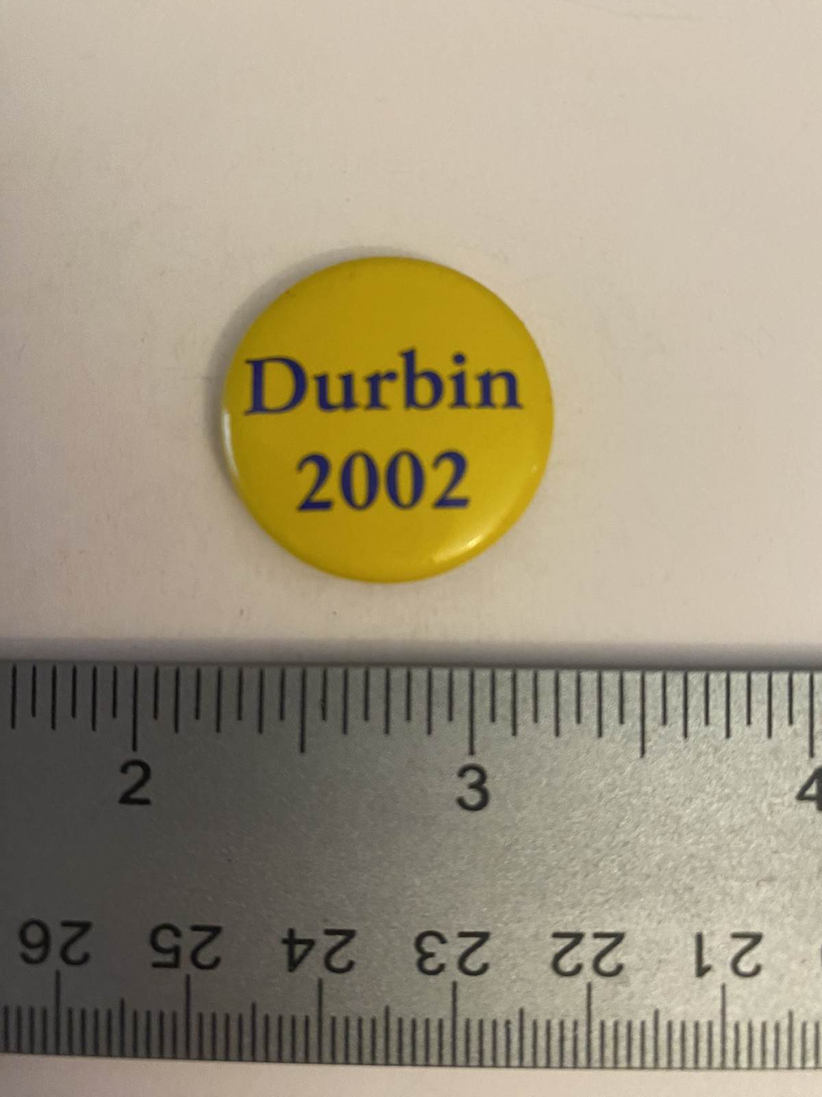 Durbin 2002 Pin Back Button P57