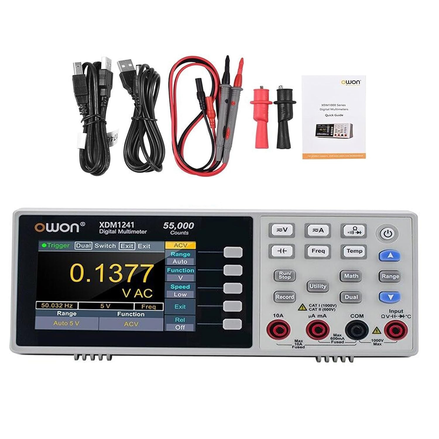 XDM1241 Mini Digital Multimeter with True RMS & LCD for Precision Testing