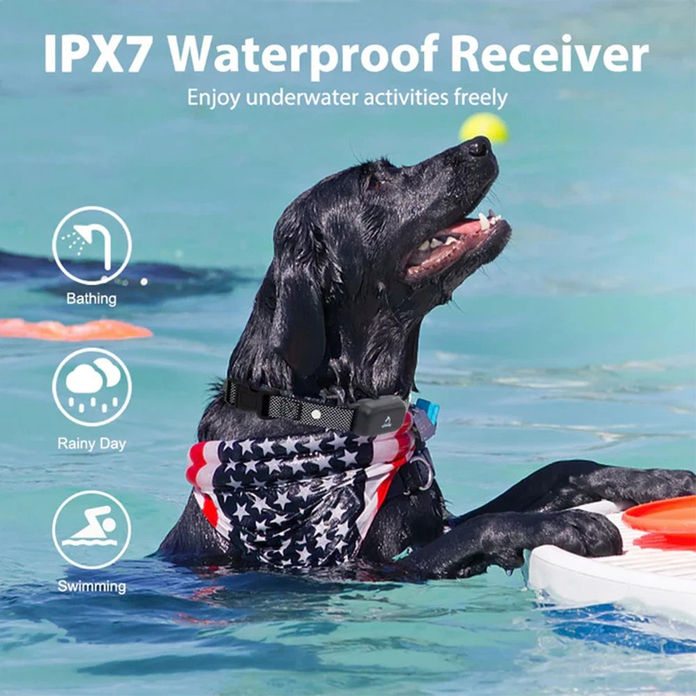 1000Ft Remote Dog Training Shock Collar Waterproof Rechargeable Dog Collar