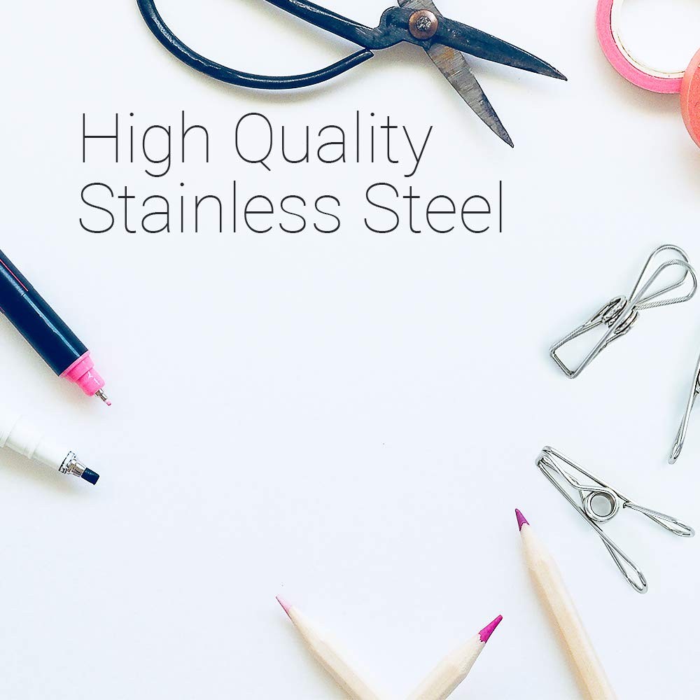 40 Pack Stainless Steel Small Clothes Pins Durable Clothes Pegs MultiPurpose ...