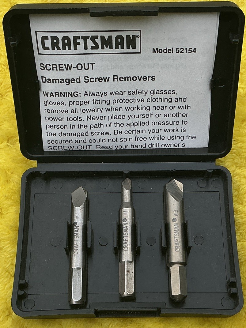Craftsman Damaged Screw Extractor Set 52154