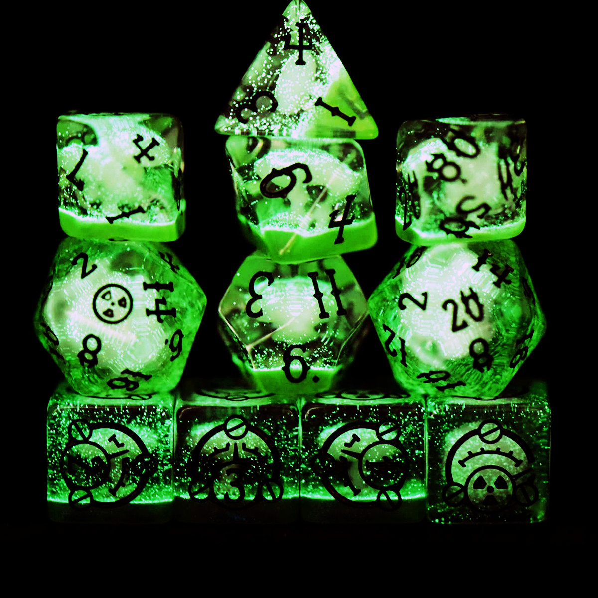 Glow-in-the-Dark "Nuclear Fallout" Dice Set