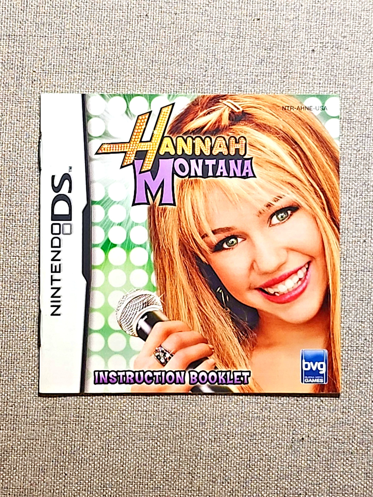 Hannah Montana Instruction Manual Only - Nintendo DS
