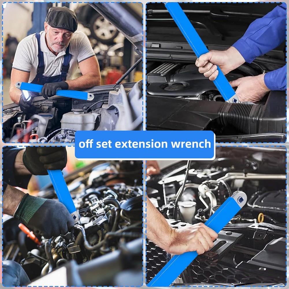 Impact Resistant Multifunctional Offset Extension Wrench Tight Reach Extension C