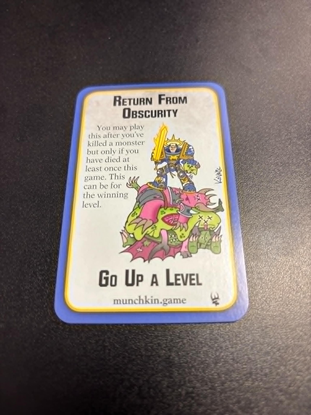 Munchkin Promo Card  - Warhammer 40k - Return from Obscurity - NEW!