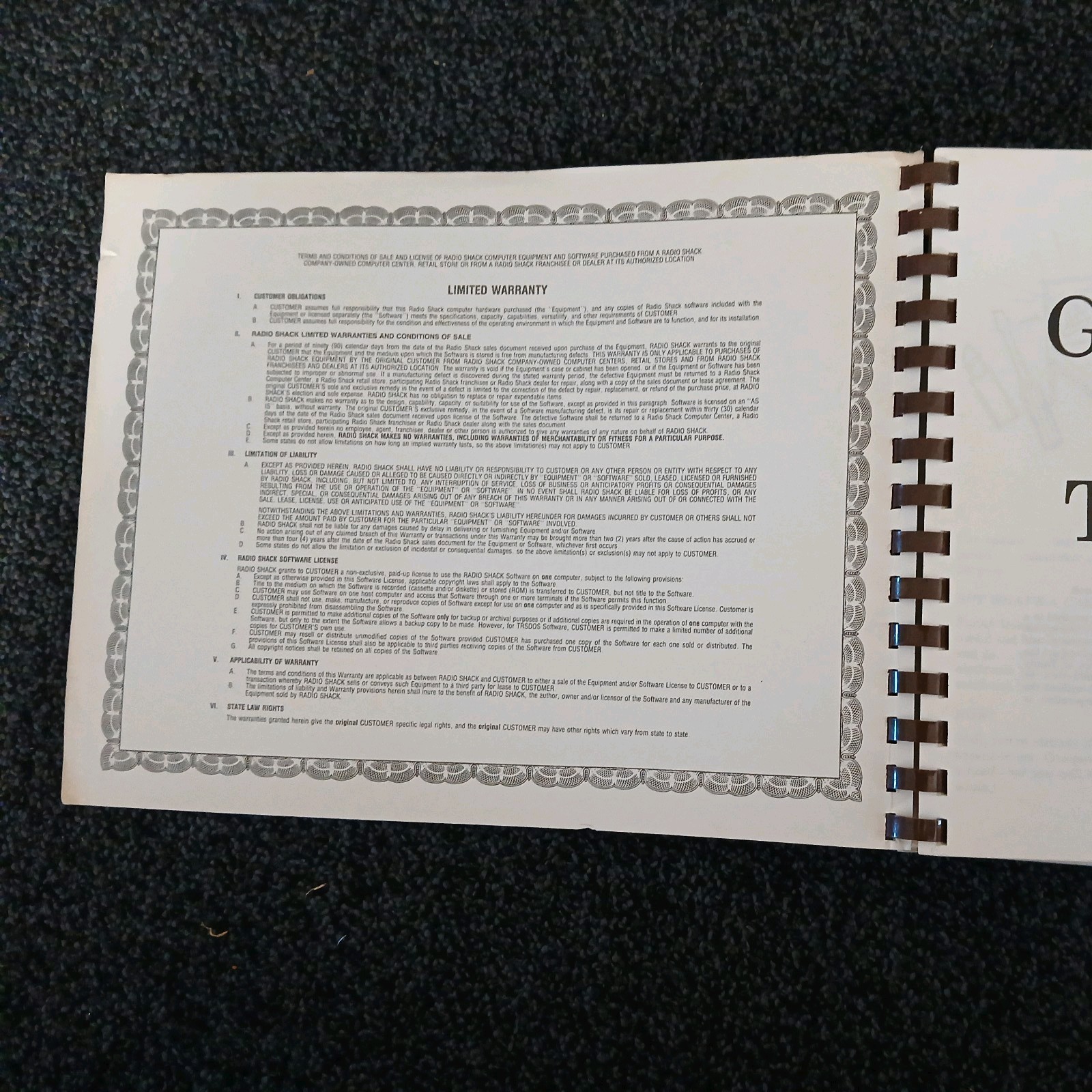 Getting Started With TRS-80 BASIC for Models I, III & 4 Radio Shack VTG