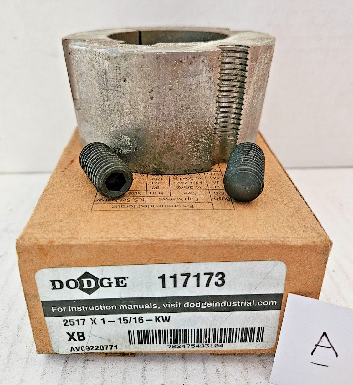 DODGE 117173 2517 X 1 - 15/16 - KW Taper-Lock Bushing