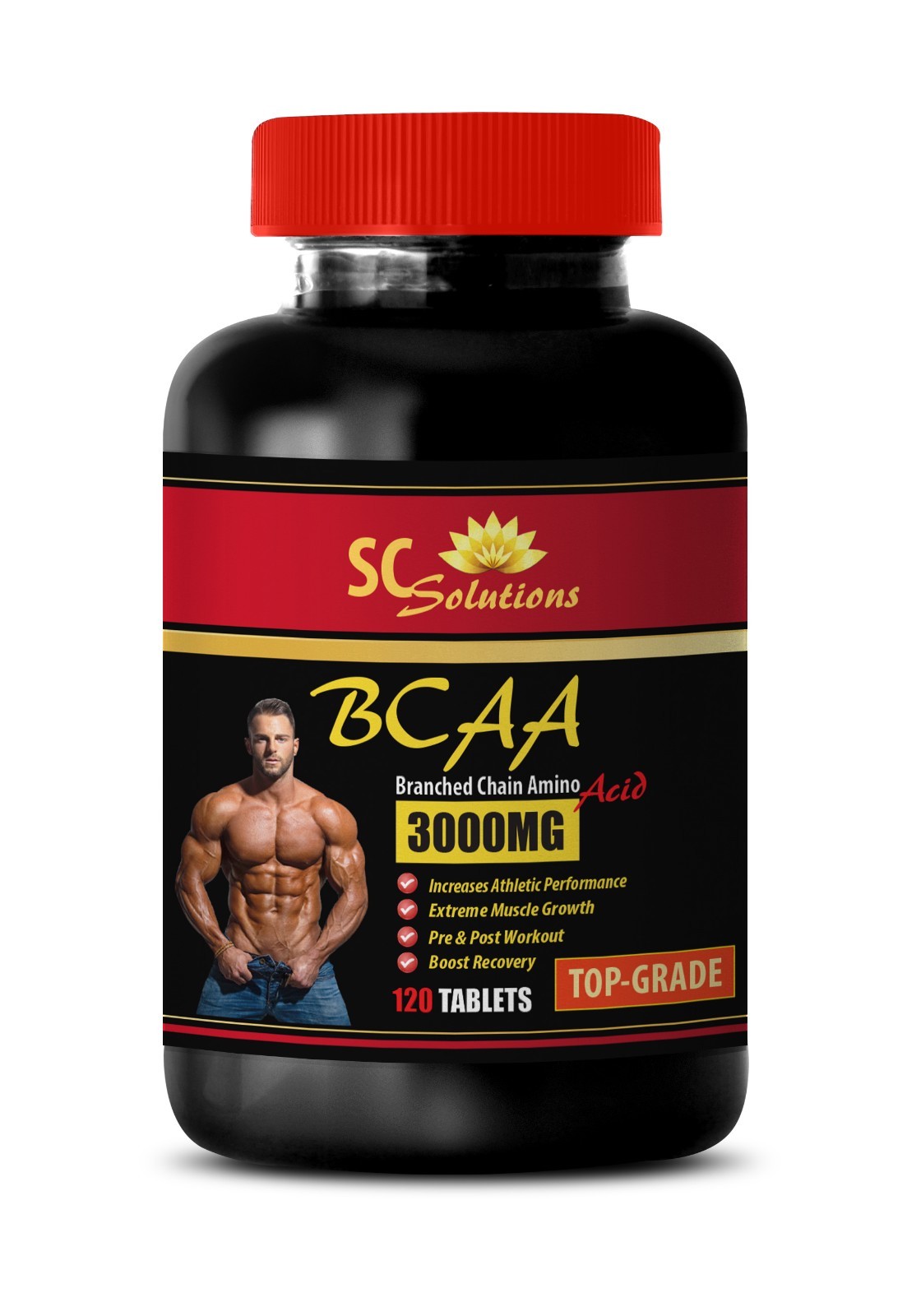 muscle recovery - TOP GRADE BCAA 3000mg - aminoacidos bcaa 1B