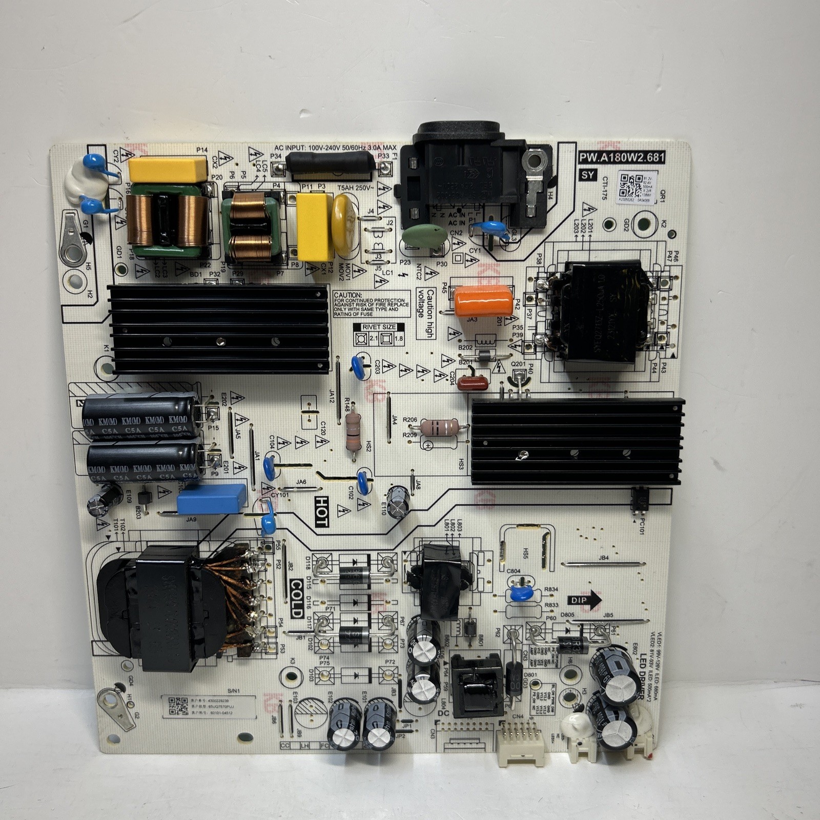 60101-04512 LG 65UQ7570PUJ POWER BOARD PW.A180W2.681