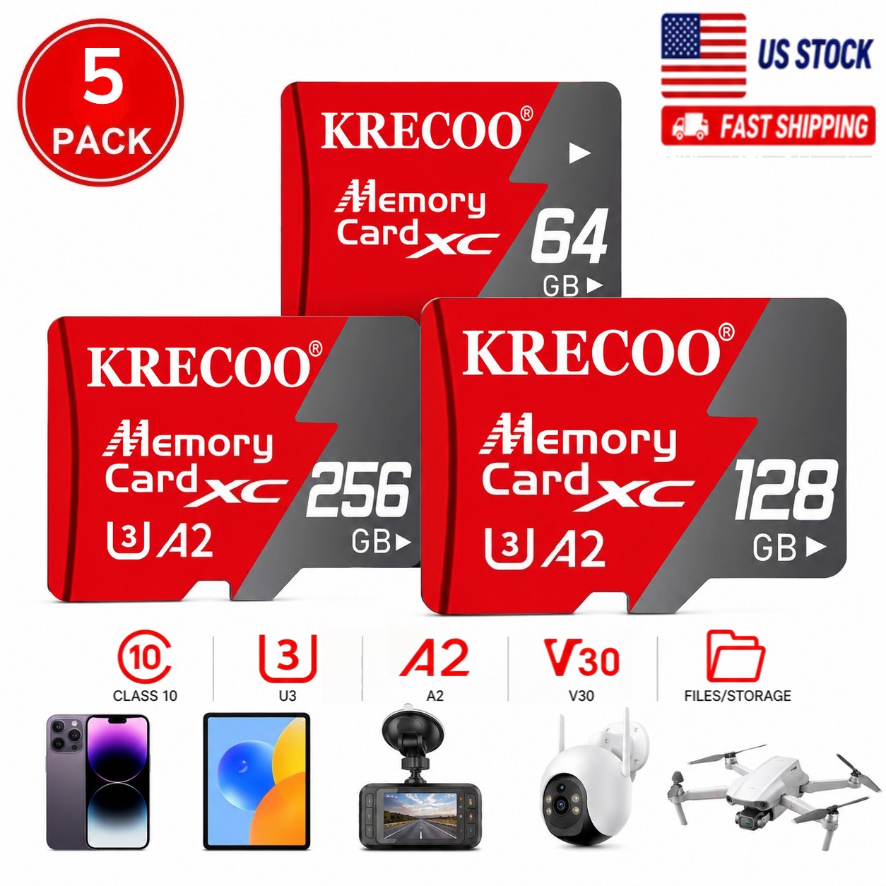 Micro SD Card 64GB 128GB 256GB Ultra Class10 TF Wholesale For phone Tablet Lot