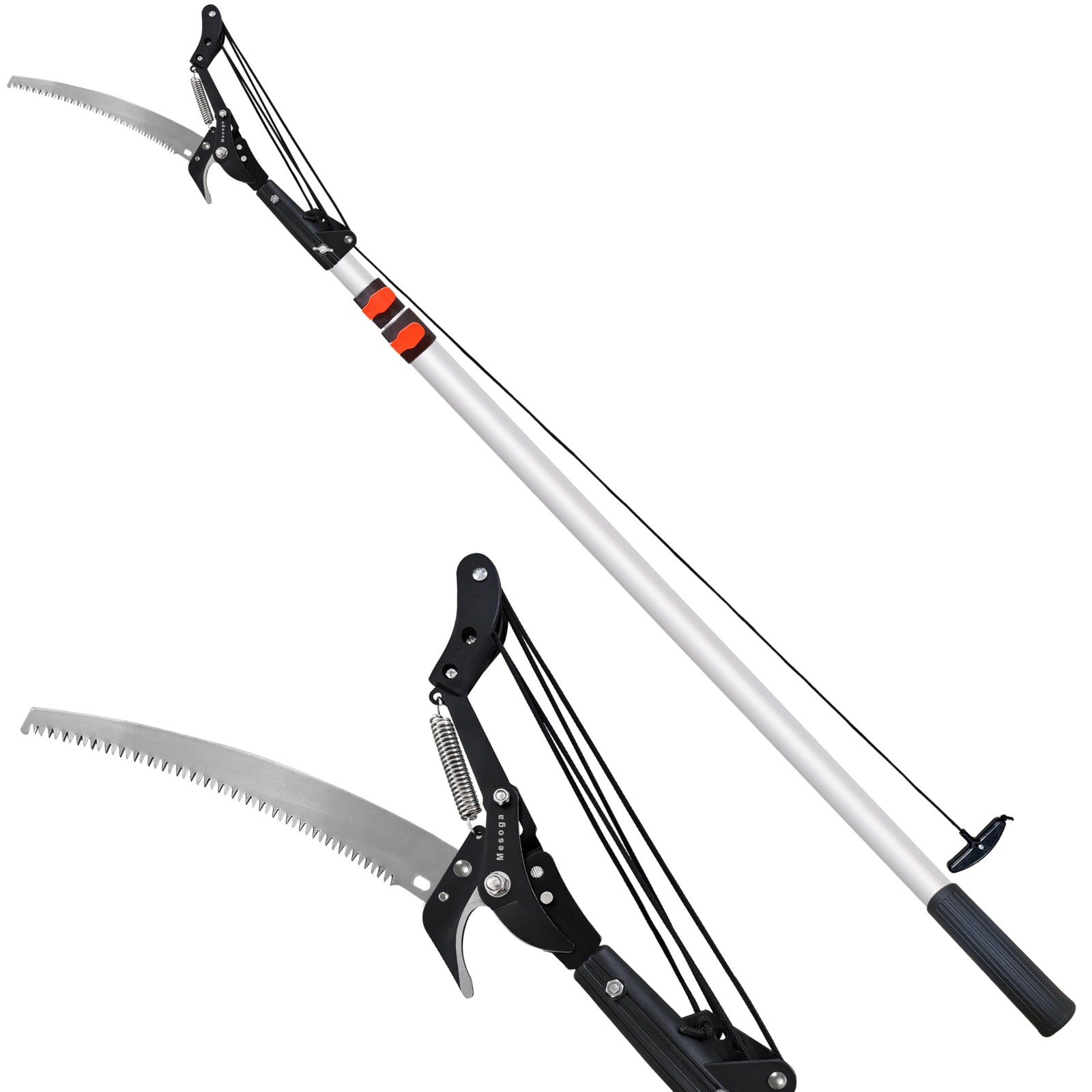 Tree Trimmer Pole Saw 4.9-13FT, Tree Pruner Extendable, Long Handle Pruning S...