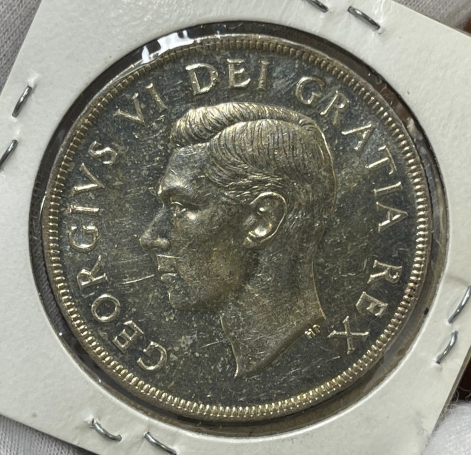 1952 Canada Silver Dollar Coin Low Mintage Excellent Condition High Value
