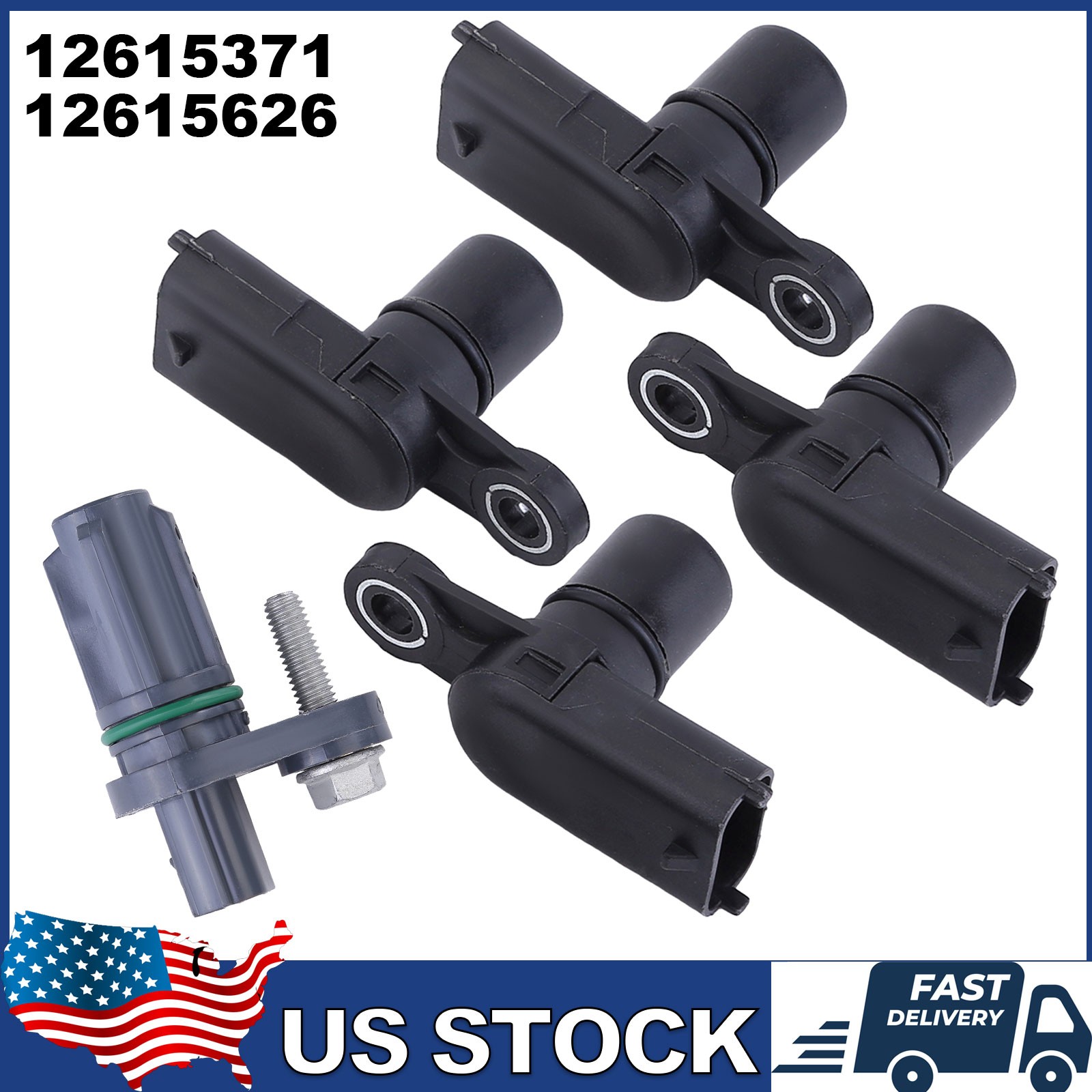 4x Camshaft & 1x Crankshaft Position Sensor for 2011-2017 Buick Enclave V6 3.6L