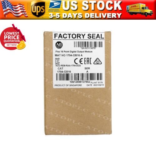 AB 1794-OB16 FLEX 16-Point Digital Output Module New Sealed PLC