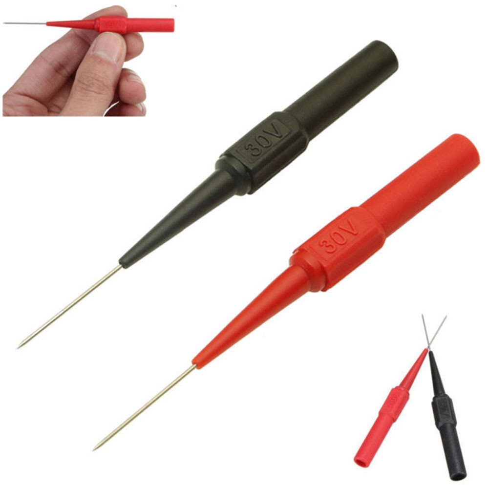 2pcs Multimeter Test Lead Extention Back Piercing Needle Tip Test Probes