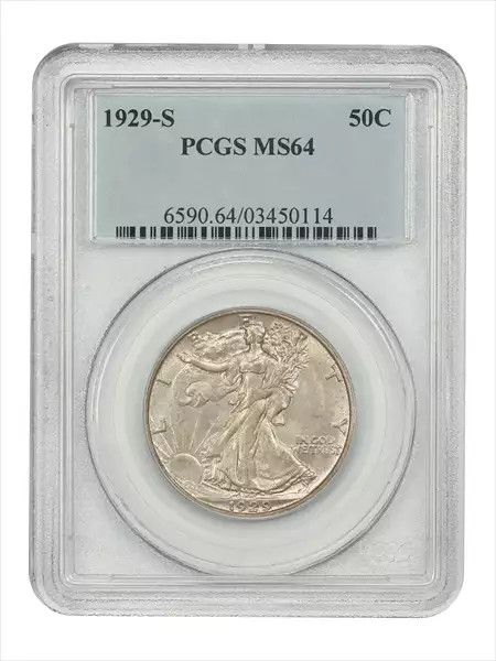 1929-S Walking Liberty Half Dollar PCGS MS64