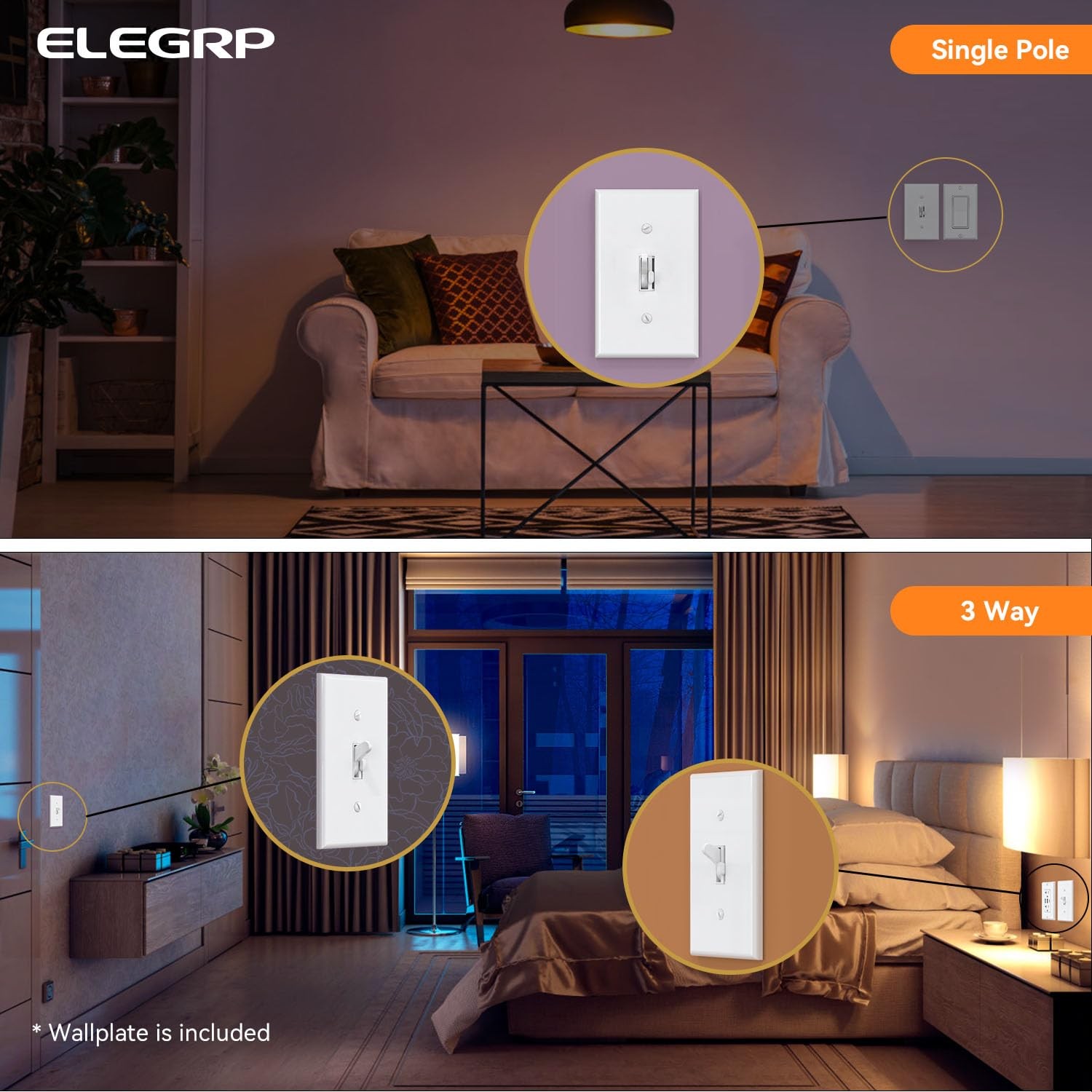Digital Toggle Dimmer Switch for Dimmable LED, CFL and Incandescent Light Bul...