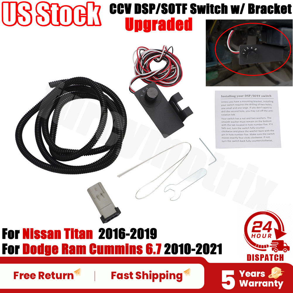 Upgraded CCV SOTF Switch w/ Bracket For 2010-21 Dodge Ram Cummins 6.7 5 Position