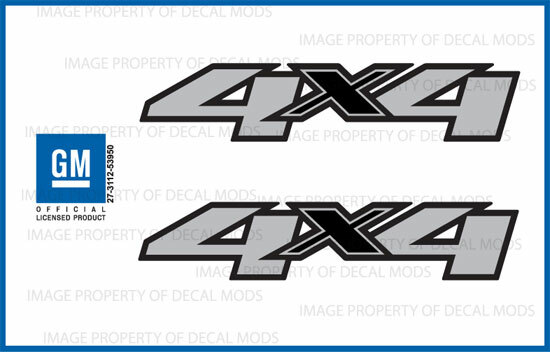 Set of 2: 07 - 13 Sierra Silverado 4x4 decals side 1500 2500 HD stickers truck F