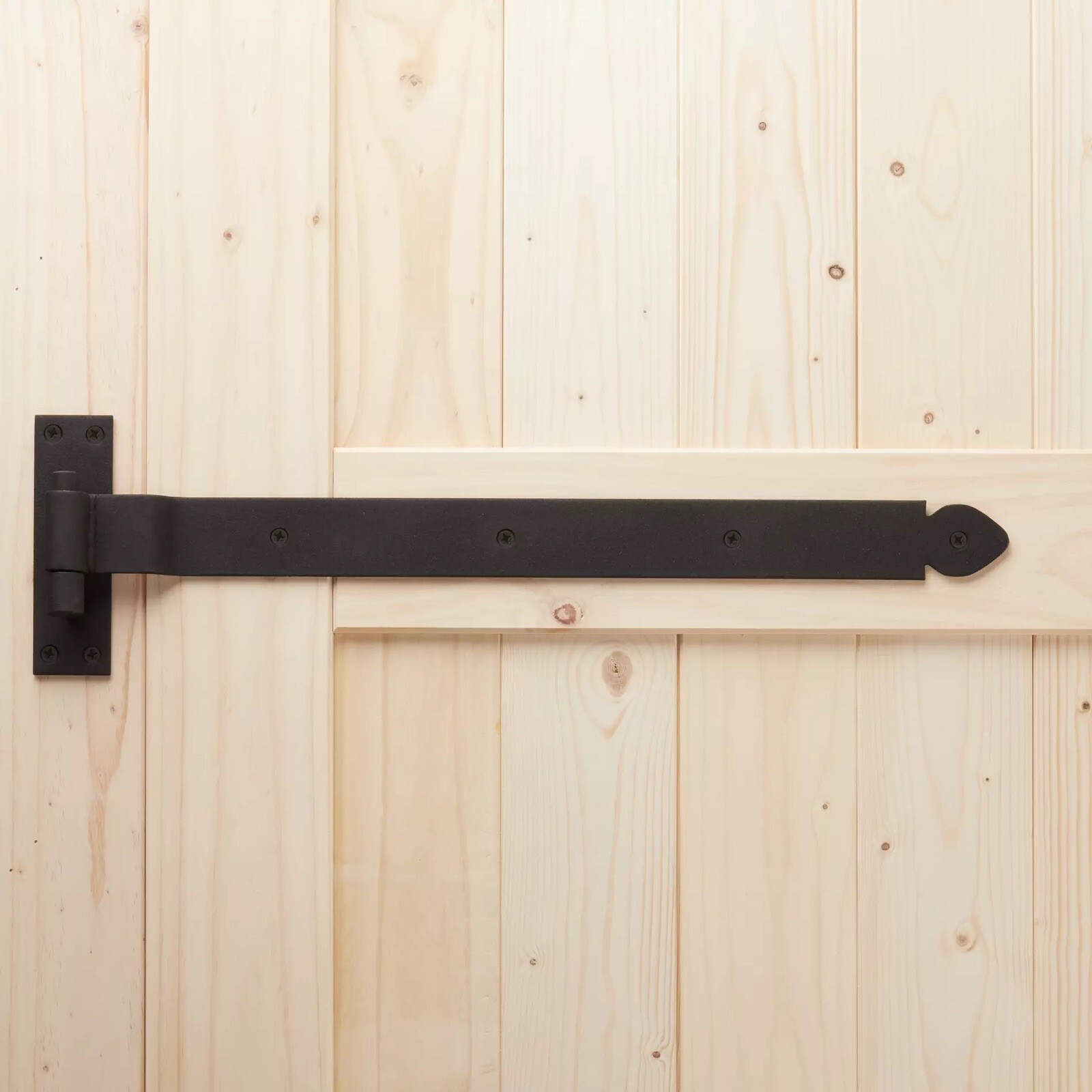 Signature Hardware Stamped Band Hinge with Pintle -  24"L Black Powder Coat
