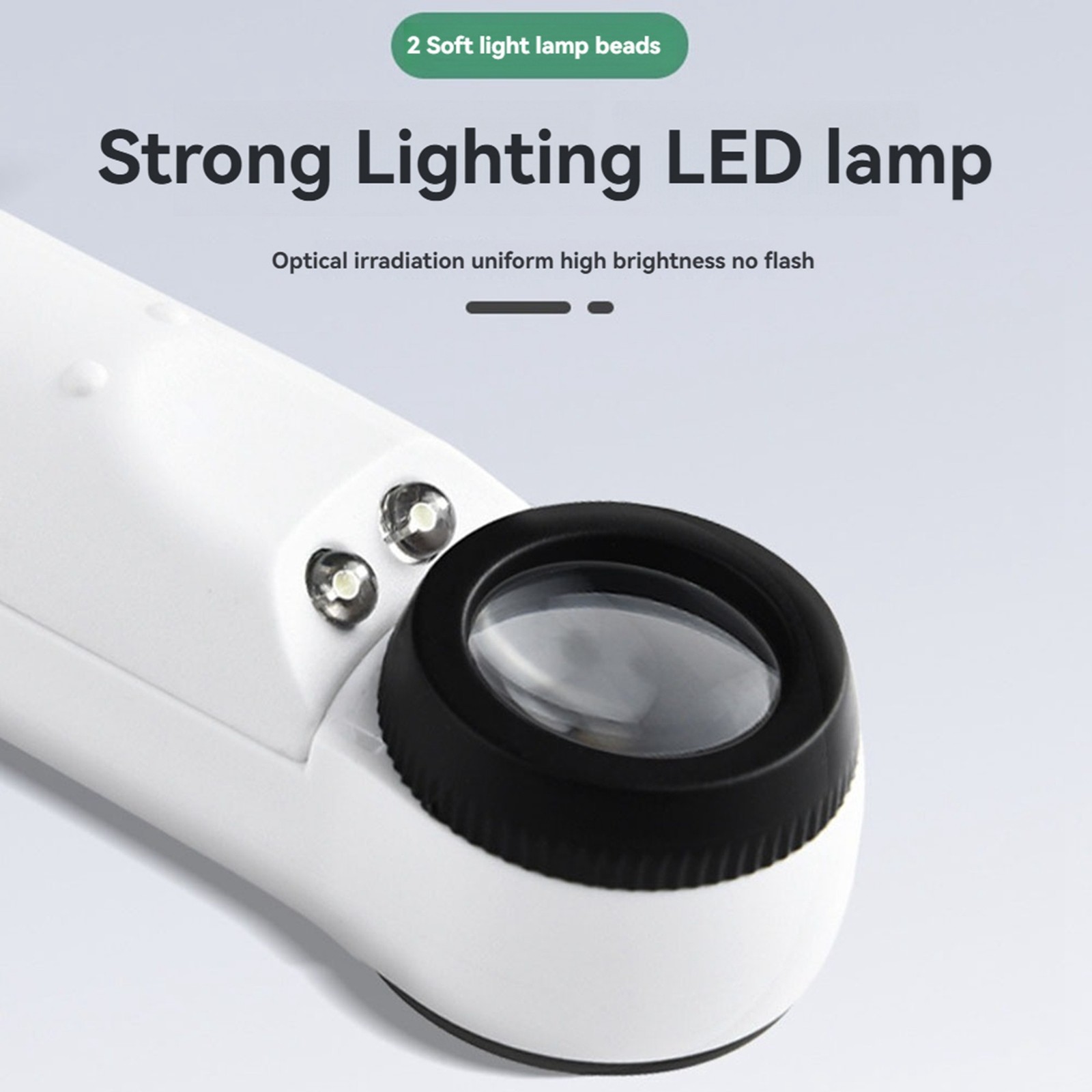 2pcs 40X Magnifier with Light Magnifier, Portable Desk Reading Light for di1555