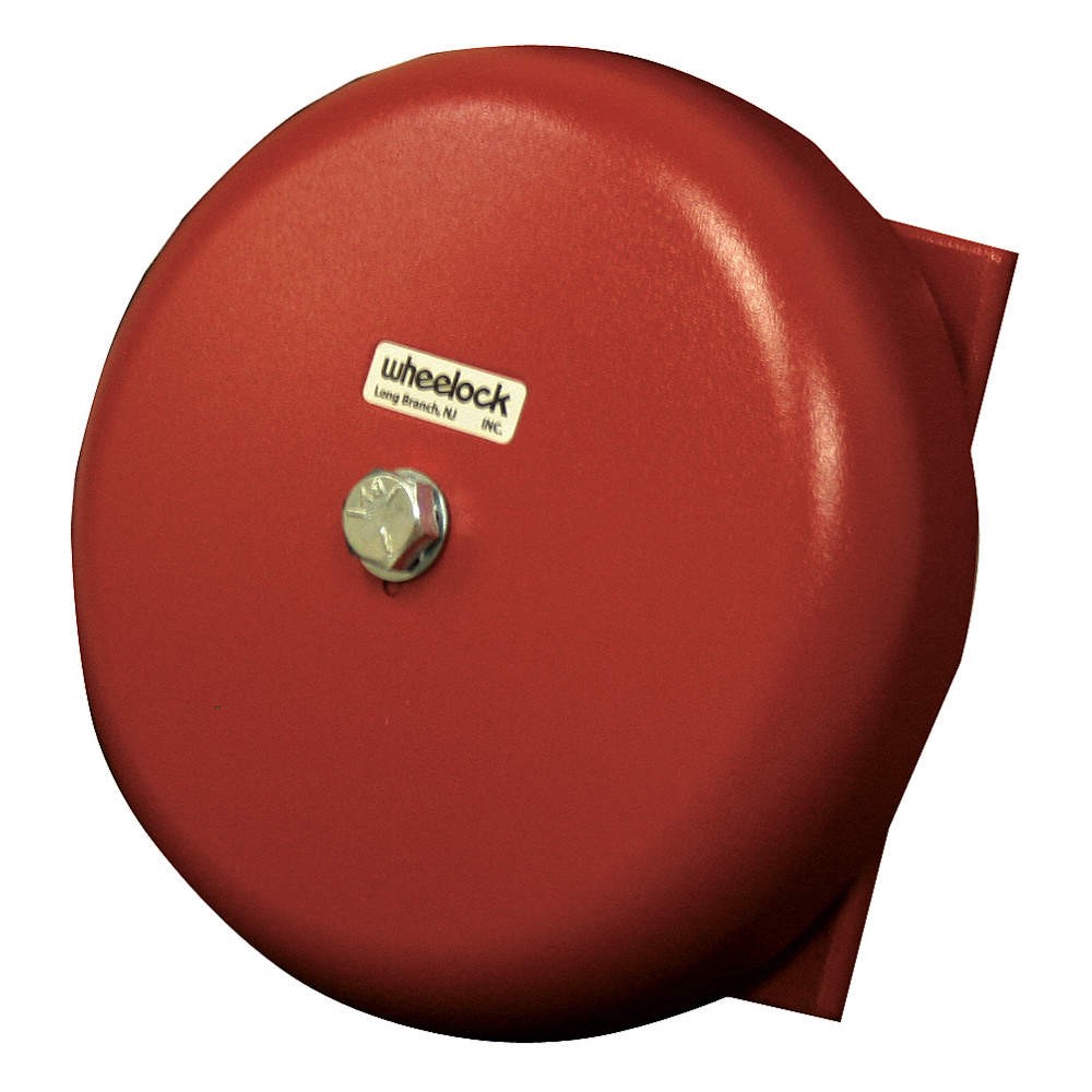 WHEELOCK CN121062 Bell,24VAC,Red,6 in. H 38GU98