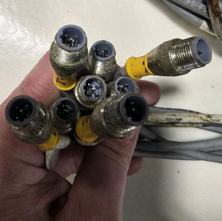 VALCO MELTON CORD SET MCP VERTICAL GLUE MACHINE CONTROLLER CABLE LOT