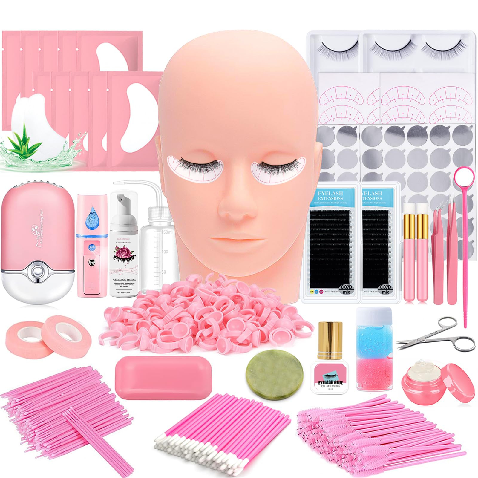 Lash Extension Kit Professional Eyelash Extensions Supplies Training for Begi...