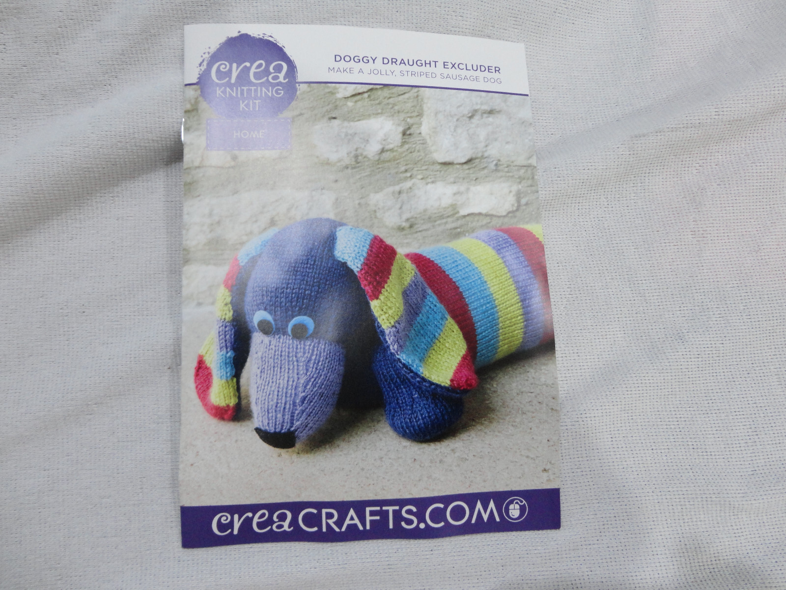 Crea knit and stitch knitting kit - Sausage Dog - Draught Excluder