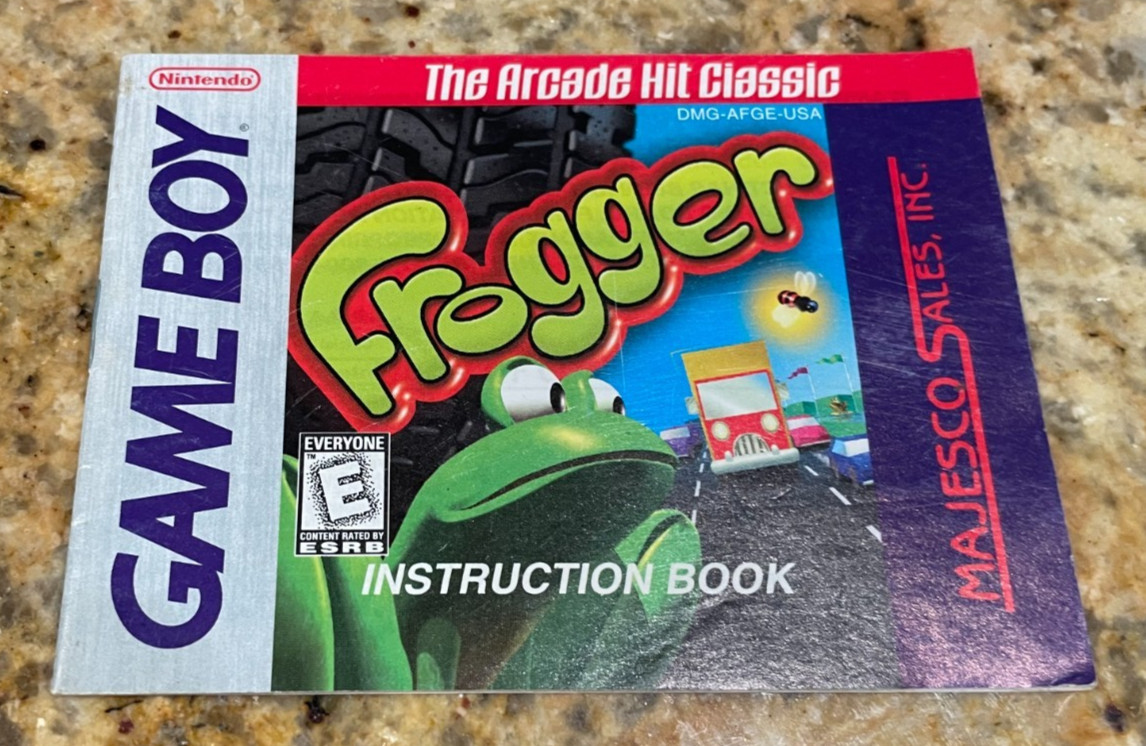 Frogger (DMG-AFGE-USA) - Authentic - Nintendo Game Boy - Manual Only!