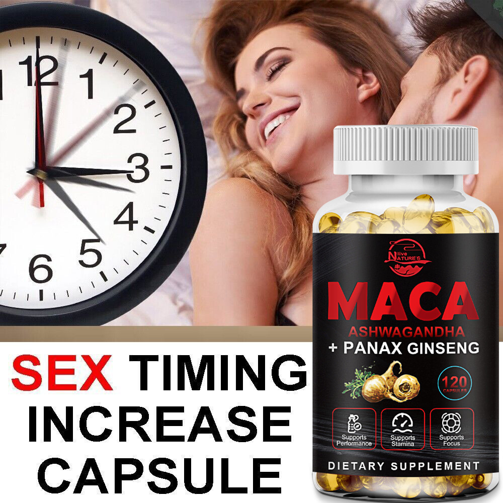 Maca Root 12000mg, Ashwagandha,Panax Ginseng Extract Male Enhancing 120 Capsules