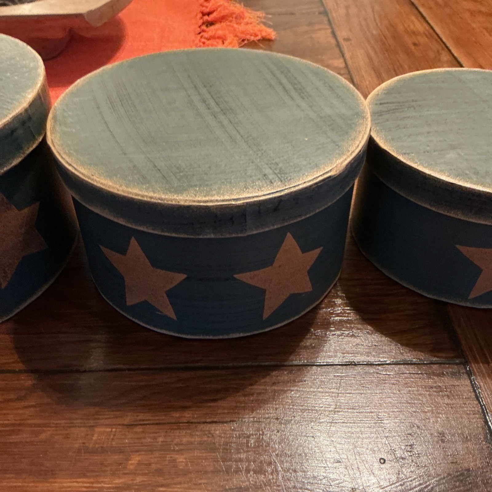 Set of Star Boxes. Decorative Boxes with Lids.