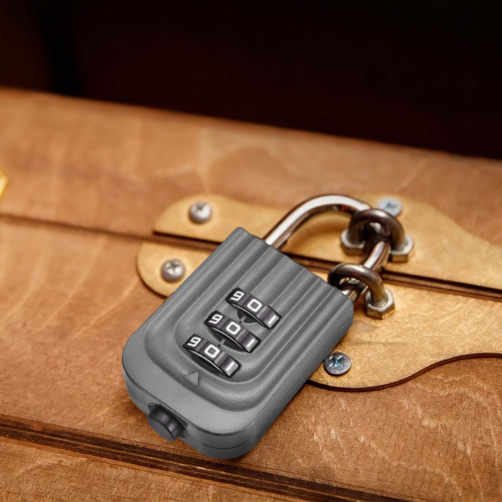 Resettable 3 Digit Combination Lock Code Padlock, Green (65 x 30mm)