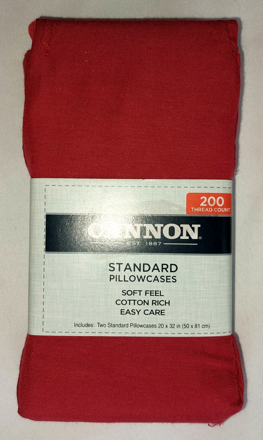 Cannon Jester Red Sheets, Pillowcase