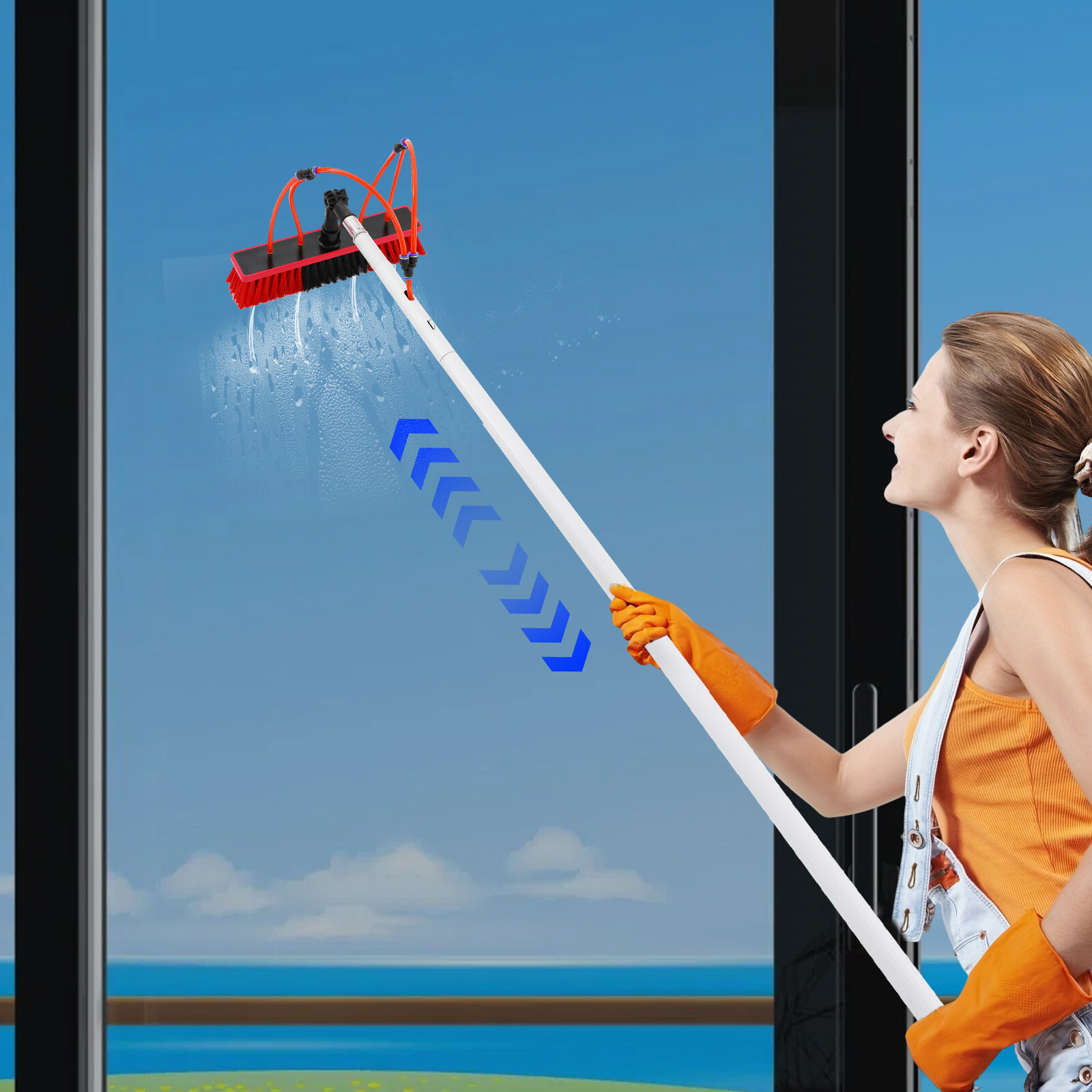 For Solar Panel Window Cleaning Equipment Window Cleaning Kit Cleaning Brush Kit